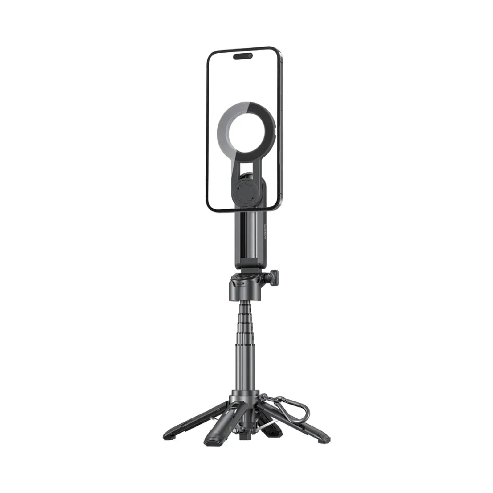 Porodo Selfie stick Aluminum alloy tube 55 mah type C- Black